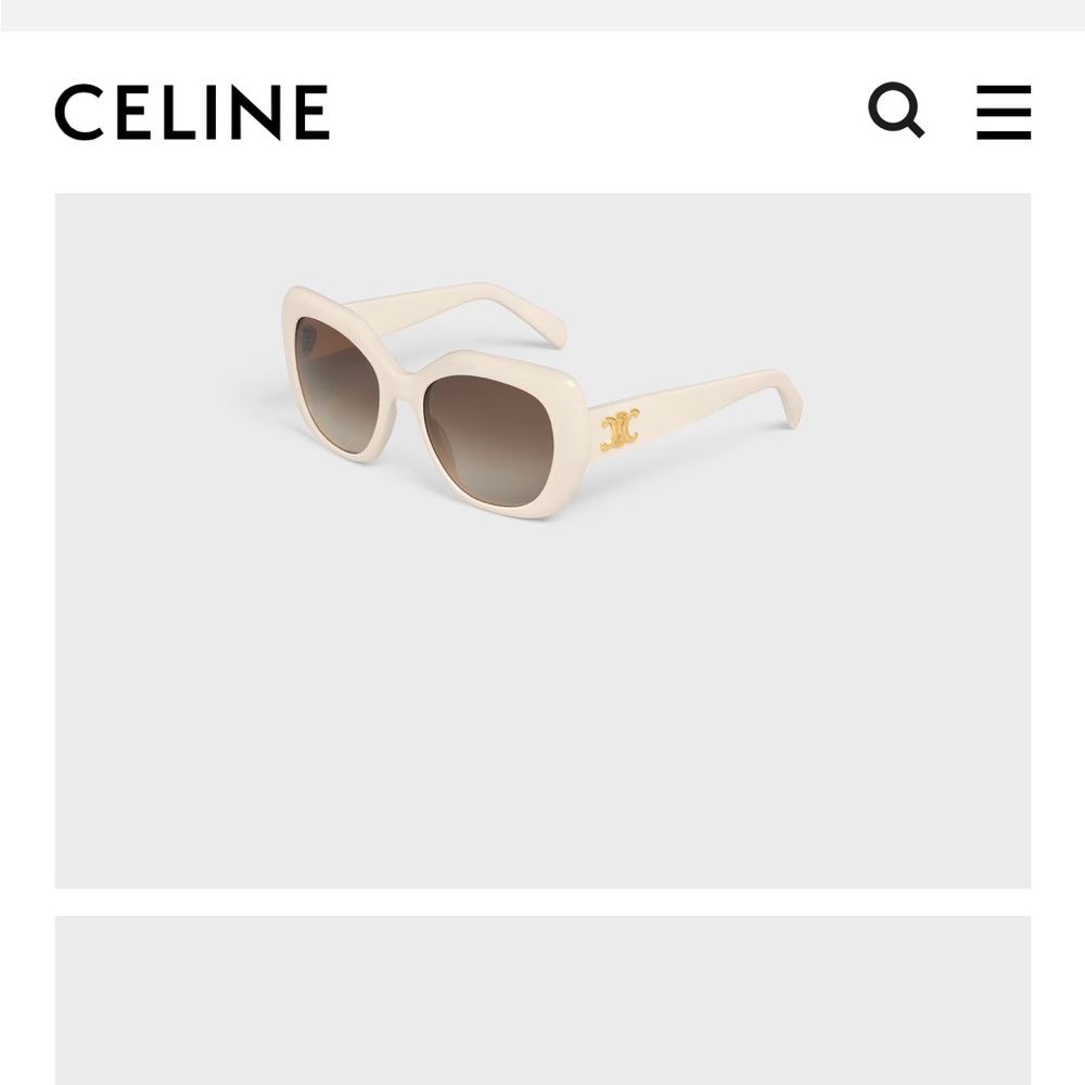 Celine Triomphe Sunglasses in Crème acetate